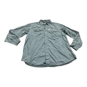 Columbia Men's XL Omni-Shade Sun Protect Vented Outdoor Long Sleeve Shirt Blue